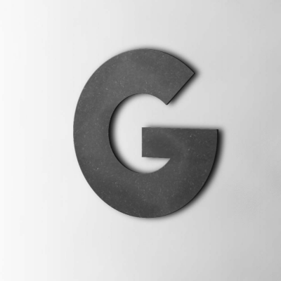 Houten Letter G Big John MDF Zwart - 1