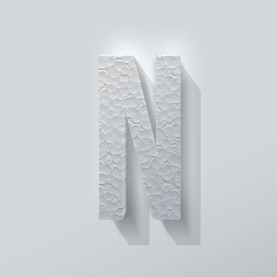 Piepschuim Letter N Bebas Neue - 1