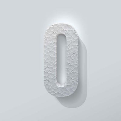 Piepschuim Letter O Bebas Neue - 1