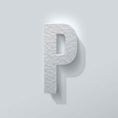 Piepschuim Letter P Bebas Neue - 1