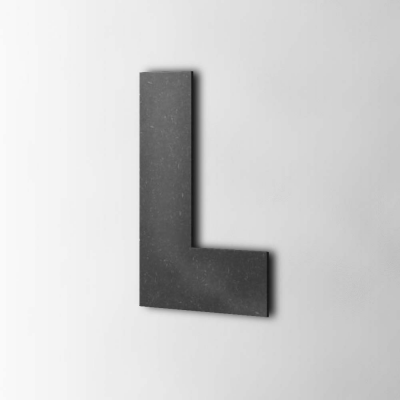 Houten Letter L Big John MDF Zwart - 1