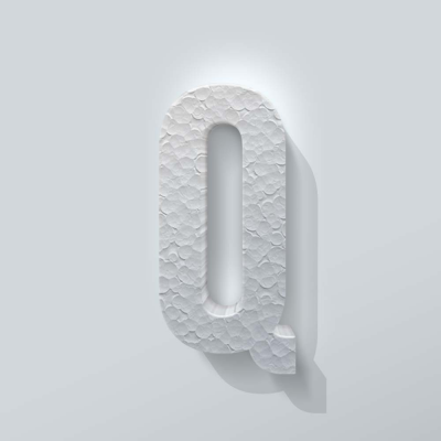 Piepschuim Letter Q Bebas Neue - 1