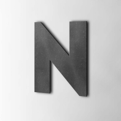 Houten Letter N Big John MDF Zwart - 1 Houten Letter N Big John MDF Zwart - 1