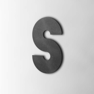 Houten Letter S Big John MDF Zwart - 1 Houten Letter S Big John MDF Zwart - 1