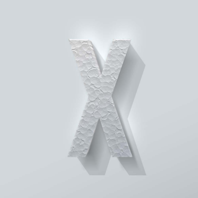 Piepschuim Letter X Bebas Neue - 1