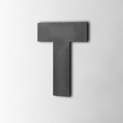 Houten Letter T Big John MDF Zwart - 1