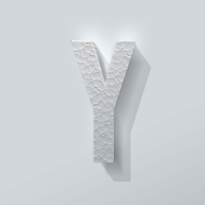 Piepschuim Letter Y Bebas Neue - 1