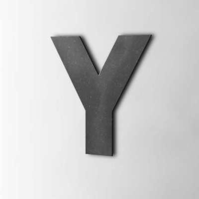 Houten Letter Y Big John MDF Zwart - 1