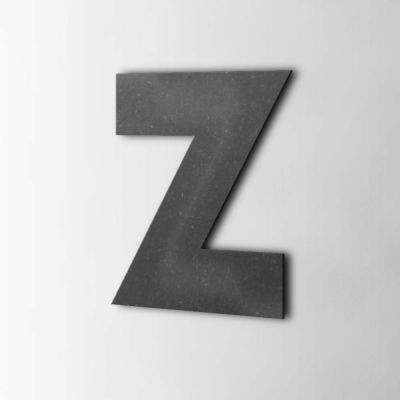 Houten Letter Z Big John MDF Zwart - 1