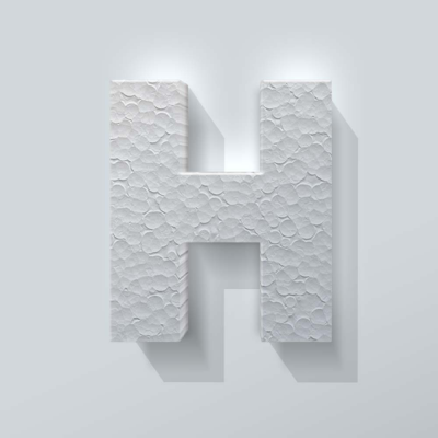 Piepschuim Letter H Big John - 1