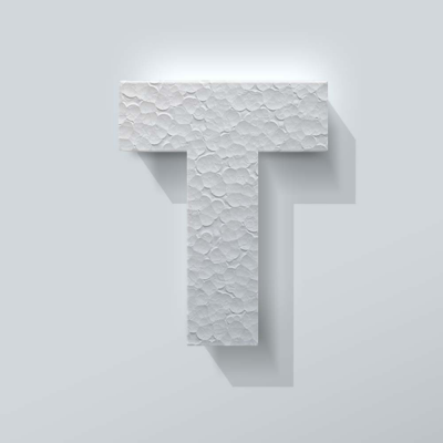 Piepschuim Letter T Big John - 1