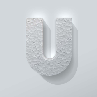 Piepschuim Letter U Big John - 1