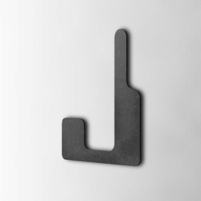 Houten Letter J Checkbook MDF Zwart - 1