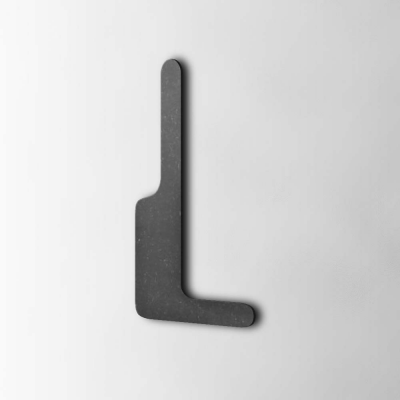Houten Letter L Checkbook MDF Zwart - 1 Houten Letter L Checkbook MDF Zwart - 1