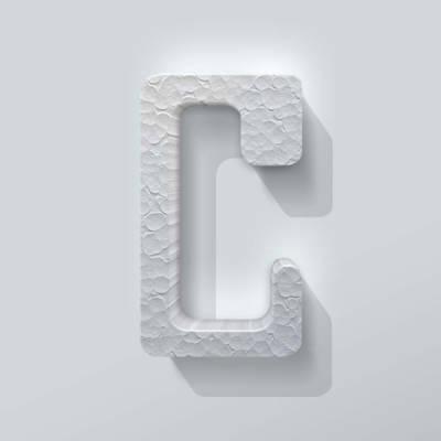 Piepschuim Letter C Checkbook - 1