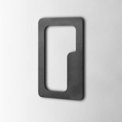 Houten Letter O Checkbook MDF Zwart - 1