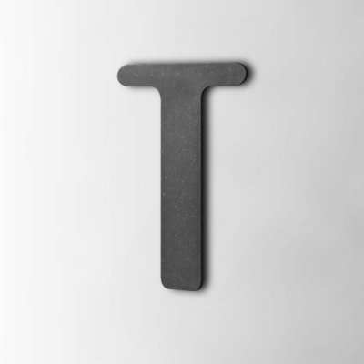 Houten Letter T Checkbook MDF Zwart - 1 Houten Letter T Checkbook MDF Zwart - 1