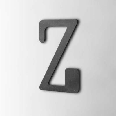 Houten Letter Z Checkbook MDF Zwart - 1