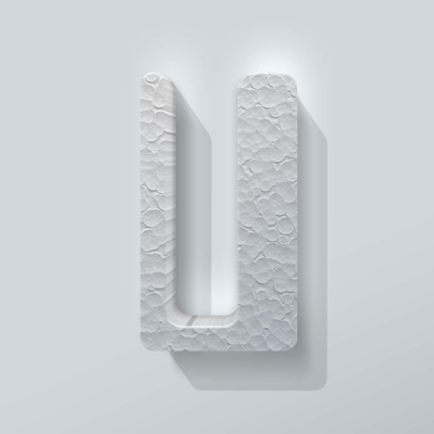 Piepschuim Letter U Checkbook - 1