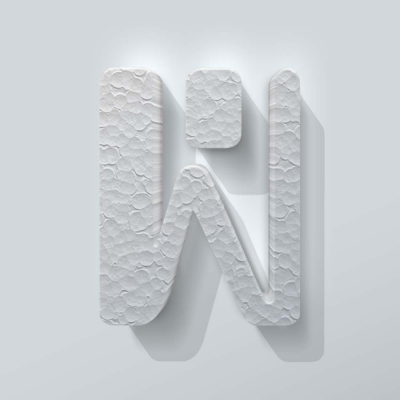 Piepschuim Letter W Checkbook - 1