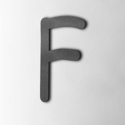 Houten Letter F Comic Sans MDF Zwart - 1