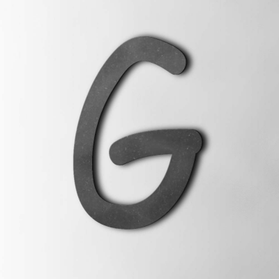 Houten Letter G Comic Sans MDF Zwart - 1