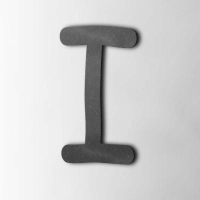 Houten Letter I Comic Sans MDF Zwart - 1 Houten Letter I Comic Sans MDF Zwart - 1