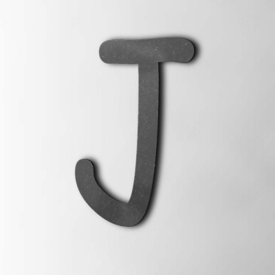Houten Letter J Comic Sans MDF Zwart - 1 Houten Letter J Comic Sans MDF Zwart - 1