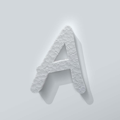 Piepschuim Letter A Comic Sans - 1