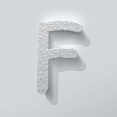 Piepschuim Letter F Comic Sans - 1 Piepschuim Letter F Comic Sans - 1