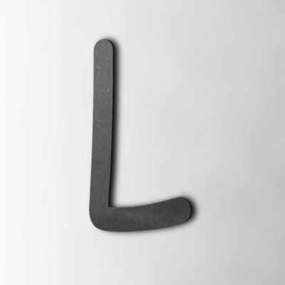 Houten Letter L Comic Sans MDF Zwart - 1 Houten Letter L Comic Sans MDF Zwart - 1