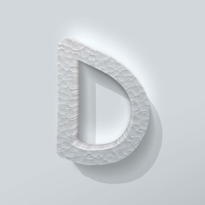 Piepschuim Letter D Comic Sans - 1