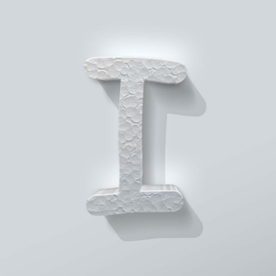 Piepschuim Letter I Comic Sans - 1