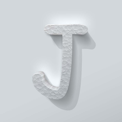 Piepschuim Letter J Comic Sans - 1