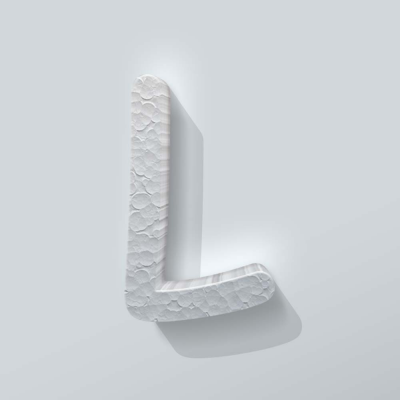 Piepschuim Letter L Comic Sans - 1