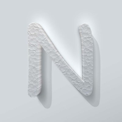 Piepschuim Letter N Comic Sans - 1