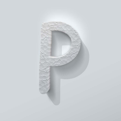 Piepschuim Letter P Comic Sans - 1