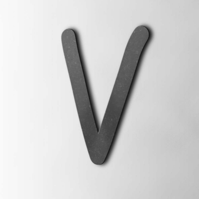 Houten Letter V Comic Sans MDF Zwart - 1 Houten Letter V Comic Sans MDF Zwart - 1