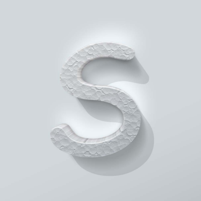 Piepschuim Letter S Comic Sans - 1