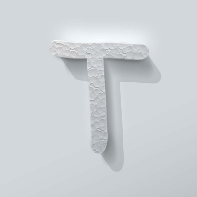 Piepschuim Letter T Comic Sans - 1