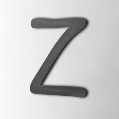 Houten Letter Z Comic Sans MDF Zwart - 1