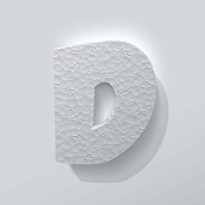 Piepschuim Letter D Grobold - 1 Piepschuim Letter D Grobold - 1