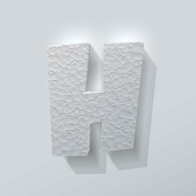 Piepschuim Letter H Grobold - 1 Piepschuim Letter H Grobold - 1