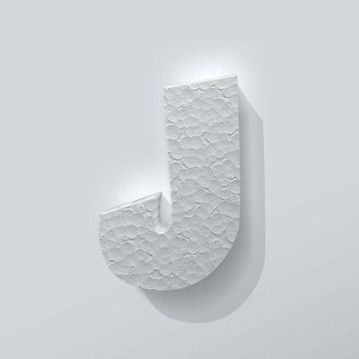 Piepschuim Letter J Grobold - 1