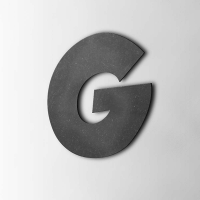 Houten Letter G Grobold MDF Zwart - 1