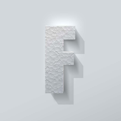 Piepschuim Letter F Impact - 1