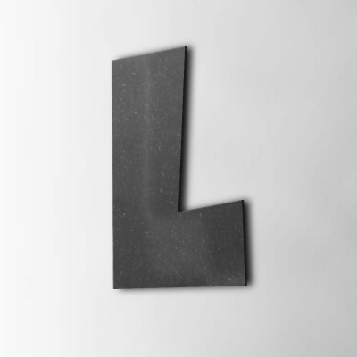 Houten Letter L Grobold MDF Zwart - 1