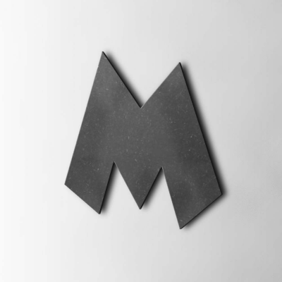 Houten Letter M Grobold MDF Zwart - 1 Houten Letter M Grobold MDF Zwart - 1