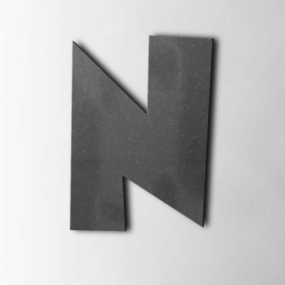 Houten Letter N Grobold MDF Zwart - 1