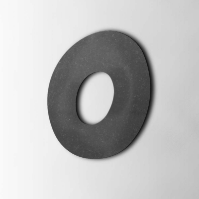 Houten Letter O Grobold MDF Zwart - 1